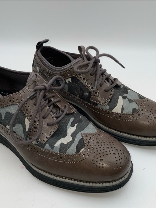 Cole Haan Other - Cole Haan Brown Leather & Gray Camo Men's Wingtip Oxfords 10th Anniversary